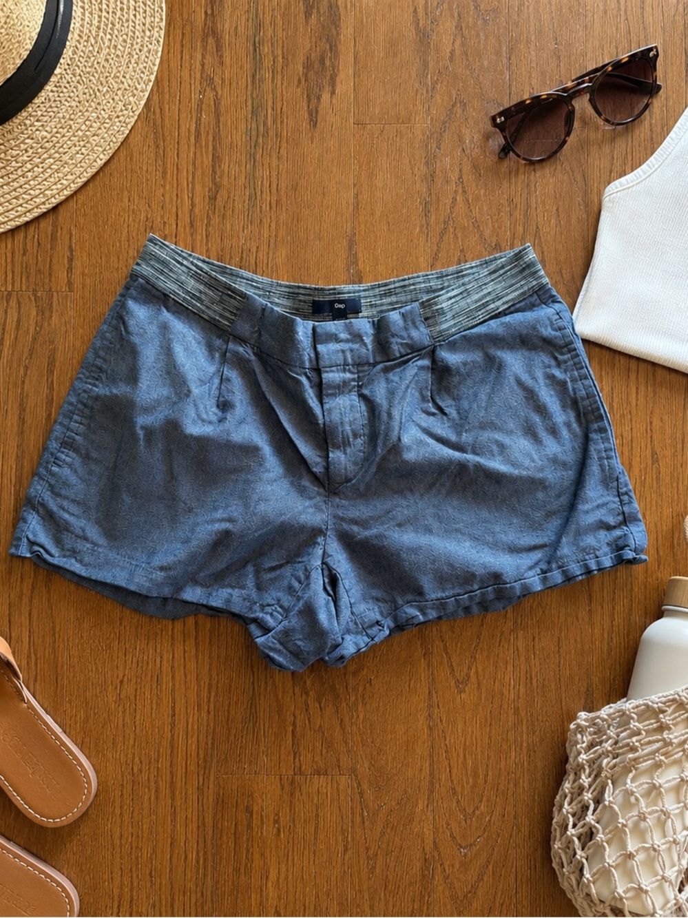 GAP 100% Cotton Chambray Casual Shorts